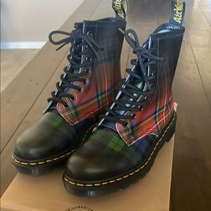 Dr. Martens Multicolor 1460 Tartan Boots. US Size 6